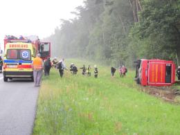 Wypadek niemieckiego autokaru, wiozącego dzieci