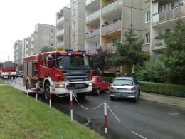 Pożar w piwnicy bloku na Malince