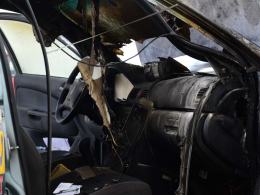 Zapalił się samochód, jadący autostradą
