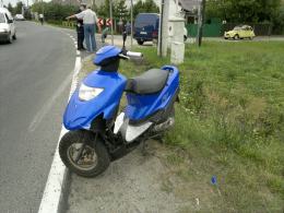 Kierowca skutera wjechał w ciężarówkę. Mężczyzna miał 0,25 promila alkoholu