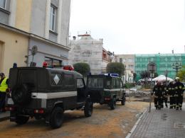 Rynek w w Kluczborku ewakuowany. Robotnicy wykopali niewybuch