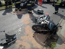 Samochód i motocykl zderzyły się w Czarnowąsach