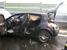 Renault megane spłonęło na obwodnicy Opola