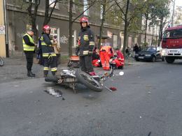 Kobieta wymusiła pierwszeństwo, motocyklista został ranny  
