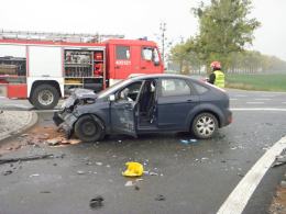 Wypadek na obwodnicy Grodkowa. Przyczyną kradzież znaku?