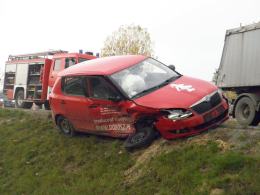 Wypadek na obwodnicy Grodkowa. Przyczyną kradzież znaku?