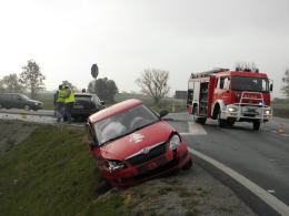 Wypadek na obwodnicy Grodkowa. Przyczyną kradzież znaku?