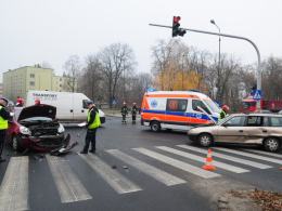Wypadek na skrzyżowaniu ulicy Wrocławskiej i Niemodlińskiej