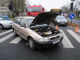 Wypadek na skrzyżowaniu ulicy Wrocławskiej i Niemodlińskiej
