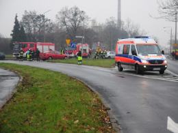 Zderzenie na skrzyżowaniu ulicy Armii Krajowej i Fabrycznej