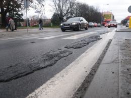 Pierwsze dni zimy, a ulice już dziurawe