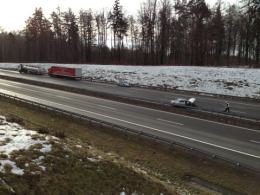 Wypadek na A4, autostrada przez godzinę była nieprzejezdna