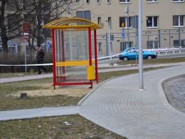 Granat na przystanku autobusowym w Nysie