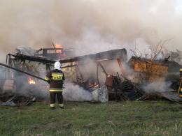 Pożar baraków w Chmielowicach