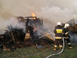 Pożar baraków w Chmielowicach
