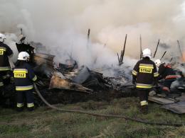 Pożar baraków w Chmielowicach
