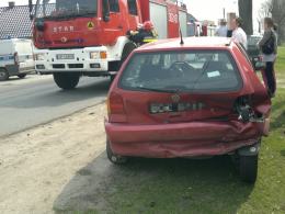 Skoda i volkswagen zderzyły się w Popielowie