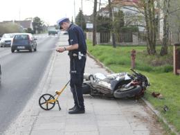 Motocyklista zginął po uderzeniu w słup 