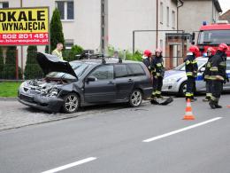 Kierowca toyoty ranny po zderzeniu na ul. Luboszyckiej
