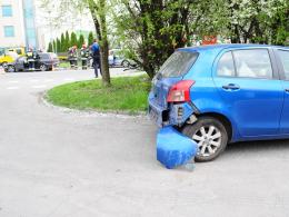 Kierowca toyoty ranny po zderzeniu na ul. Luboszyckiej