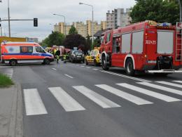 Wypadek na Zaodrzu, dwie osoby trafiły do szpitala