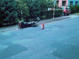 W Kędzierzynie - Koźlu rowerzysta wjechał na rozpędzony motocykl