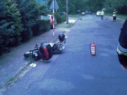 W Kędzierzynie - Koźlu rowerzysta wjechał na rozpędzony motocykl