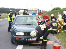 Wypadek trzech samochodów na obwodnicy Opola