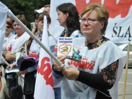 Związkowcy pikietowali w sprawie Elektrowni Opole