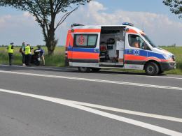 Wypadek motocyklisty we Wrzoskach