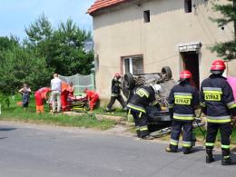 Pijany kierowca dachował w Janowie