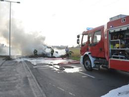 Pożar przyczep z sianem na ul. Wygonowej