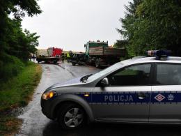 Kierowca mitsubishi zginął w czołowym zderzeniu