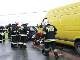 Czołowe zderzenie w Chróścicach