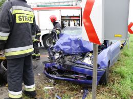Czołowe zderzenie w Chróścicach