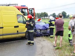 Czołowe zderzenie w Chróścicach