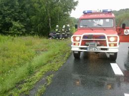 Ford escort dachował na obwodnicy Osowca