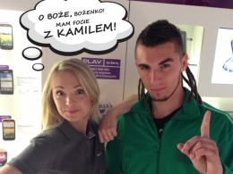 Na planie reklam sieci komórkowej opolanka spotkała się m.in z Kamilem Bednarkiem.