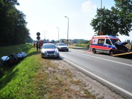 Zderzenie z karetką jadącą do wypadku
