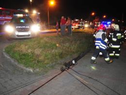 Wypadek na zamkniętej drodze w Zawadzie.
