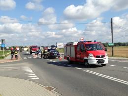 68-letni kierowca wjechał w znak drogowy