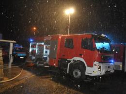 Pożar sklepu w Borkach