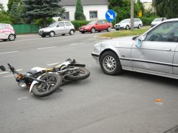 BMW i motorower zderzyły się na Malince