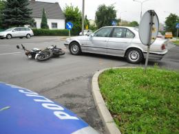 BMW i motorower zderzyły się na Malince