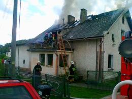 Pożar domu jednorodzinnego w Jarnołtówku
