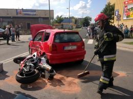 23-letni motocyklista ranny w wypadku