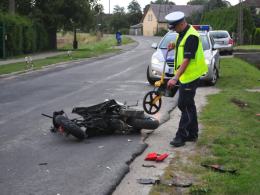 Zderzenie motocykla ze skuterem w Żerkowicach