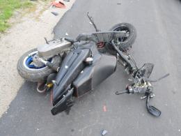 Zderzenie motocykla ze skuterem w Żerkowicach