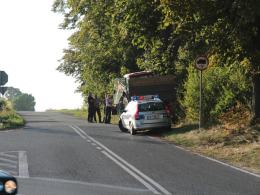 Zderzenie traktora z samochodem osobowym