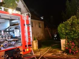 Pożar budynku gospodarczego w Różynie